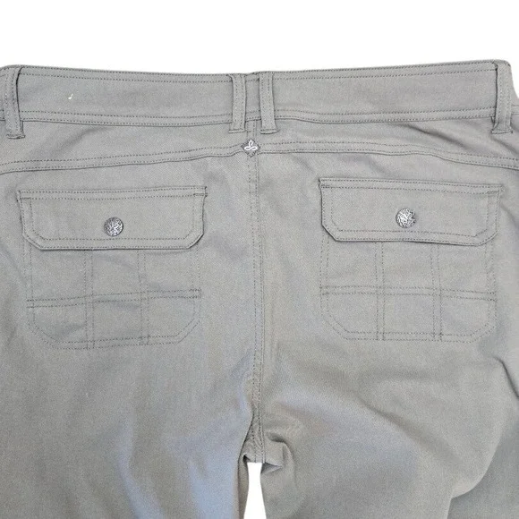 Prana Women's Cargo Pants Khaki Green Straight Leg Outdoor Casual Sz 16 - Picture 4 of 9